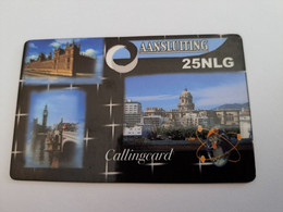 NETHERLANDS  HFL 25,- /AANSLUITING/ CITYS SHAPES     / OLDER CARD    PREPAID  Nice Used  ** 11197** - GSM-Kaarten, Bijvulling & Vooraf Betaalde