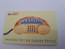 NETHERLANDS  HFL 10,- WESTLITE CHEESE CARD/ THICK CARD     / OLDER CARD    PREPAID  Nice Used  ** 11203** - Schede GSM, Prepagate E Ricariche