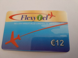 NETHERLANDS  € 12,- FLEXY TEL /PLANE     / OLDER CARD    PREPAID  Nice Used  ** 11204** - GSM-Kaarten, Bijvulling & Vooraf Betaalde