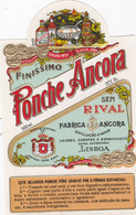 PORTUGAL - OLD Etiquette Label Alcool Wine - LICOR PONCHE ANCORA    - FABRICA  ANCORA   - LISBOA - Alcools & Spiritueux