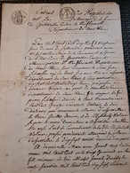 Papier Timbre GEISSWASSER 1819Mr  SCHAEFFER Jean UHRWILLER Préposé Douane MARCKOLSHEIM Extrait Mariage - Covers & Documents