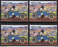 Delcampe - UNION ISLAND   DISNEY  PHILEXFRANCE 1989  BICENTENAIRE DE LA REVOLUTION   Bloc 4 Timbres Neufs - 4 C   Séparés - Disney