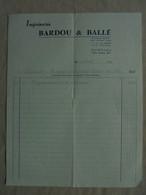 Ancien - Facture Imprimerie Bardou & Ballé Esperaza B.P. 23 1956 - Imprimerie & Papeterie