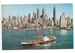 BR493 New York City The Port Many Cargo Viaggiata 1962 Verso Roma - Mehransichten, Panoramakarten