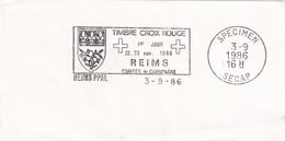 Thème Croix Rouge - France Flamme Secap SPECIMEN - Reims - Rotes Kreuz