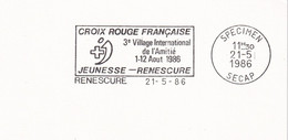 Thème Croix Rouge - France Flamme Secap SPECIMEN - Renescure - Cruz Roja