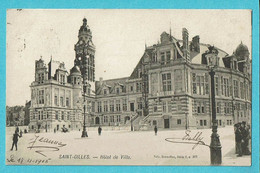 * Sint Gillis - Saint Gilles (Brussel - Bruxelles) * (Nels, Série 1, Nr 377) Hotel De Ville, Rathaus, Town Hall, Animée - St-Gilles - St-Gillis