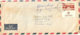 Israël - Bethlehem - Lettre Avion Pour Pasadenas (Californie) États-Unis - 1.00 Tabira Seul Sur Lettre - 5 Avril 1963 ? - Lettres & Documents