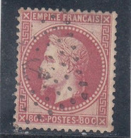 France - Année 1863/70 - N°YT 32 - Type Empire Lauré - Oblitération Ancre - 80c Rose - 1863-1870 Napoléon III. Laure