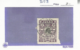 56571 ) Denmark First Christmas Seal  1904 Postmark Cancel - Used Stamps