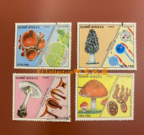 Guinea-Bissau 1988 Plant Plants Mushroom Mushrooms Fungi Nature Flora Champignon Vegetables Stamps USED (not Complete) - Gemüse