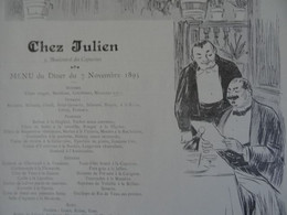Revue Le Courrier Français 1895 Willette  Menu Chez Julien - Magazines - Before 1900