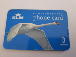 NETHERLANDS  / KLM/ SPRINT  3 MINUTES/ SWAN /BIRD        / OLDER CARD    PREPAID  Nice USED   ** 11219** - [3] Tarjetas Móvil, Prepagadas Y Recargos