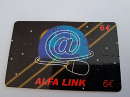 NETHERLANDS  / ALFA LINK  € 6,-         / OLDER CARD    PREPAID  Nice USED   ** 11220** - [3] Handy-, Prepaid- U. Aufladkarten