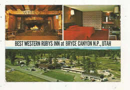 Cp, ETATS UNIS, UTAH, RUBYS INN, Best Western Rubys Inn At Bryce Canyon N.P. Multivues , Voyagée 1982 - Altri & Non Classificati