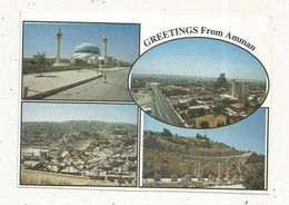 Cp, JORDANIE, Greetings From AMMAN, JORDAN, écrite, Multivues - Jordan