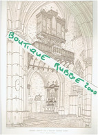 GRAVURE 1912 GRANDE ORGUE DE L EGLISE NOTRE DAME DE MORET SUR LOING 77 DESSIN DE A. BRAY ARCHITECTURE - Ile-de-France