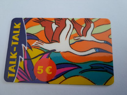 SPAIN/ ESPANA/ € 5,- /  TALK TALK/ BIRDS /SWAN   Nice  Fine Used   PREPAID   **11231 ** - Basisausgaben