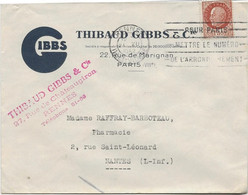 LETTRE PUBLICITAIRE ILLUSTREE - GIBBS -THIBAUD GIBBS -  -AFFRANCHIE N° 517 - ANNEE 1942 - Lettres & Documents