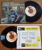 RARE French EP 45t RPM BIEM (7") JEAN FERRAT (w/ Discographie Postcard, 1965) - Collector's Editions