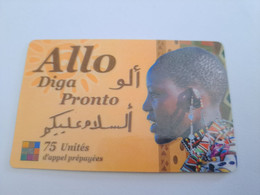 FRANCE/FRANKRIJK  / AFRICAN LADY/ DIGA PRONTO     75FR  PREPAID  USED    ** 11240** - Mobicartes (GSM/SIM)