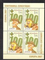 Roumanie Romania CEPT 2007 Yvertn° Bloc 330 *** MNH  Cote 17,00 € Scoutisme - 2007