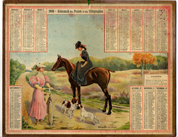 -- ALMANACH Des POSTES Et Des TELEGRAPHES  1909 /  RENCONTRE En FORÊT -- - Big : 1901-20