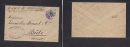 Japan. 1915 (13 Aug) Yokohama - Switzerland, Basel (17 Sept) Unsealed Comercial Single 2 Sen Green Pm Rate Fkd Env, Via - Non Classificati
