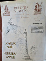 BULLETIN Des Boutiques CHIC De La Place VENDOME - Décembre 1954 - Mode Et Savoir Vivre A La Française - Fashion