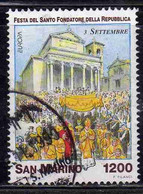 REPUBBLICA DI SAN MARINO 1998 EUROPA UNITA CEPT LIRE 1200 USATO USED OBLITERE' - Gebraucht