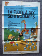 BD / Schtroumpf / Peyo / Poster La Flûte à 6 Schtroumpfs + Verso Dessin Tableau De Bord Cessna 150 (Jean-Luc Beghin) - Plakate & Offsets