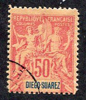 Colonie Française, Diégo Suarez N°35 Oblitéré ; Faux Fournier - Unused Stamps