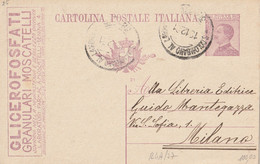INTERO POSTALE 1921 C.25 GLICEROFOSFATI TIMBRO S.COLOMBANO - TASSELLO (ZP325 - Entiers Postaux