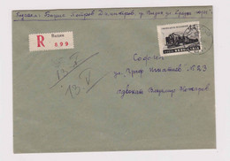 Bulgaria Bulgarie Bulgarije 1955 Registered Cover W/Mi-Nr.919 /44st. Topic Stamp Steam Locomotive, VIDIN To SOFIA /ds673 - Covers & Documents