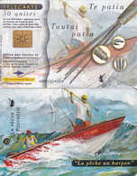 FRENCH POLYNESIA(chip) - Boat, La Peche Au Harpon, Chip GEM1.2, Tirage %60000, 04/99, Used - Barche