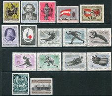 AUSTRIA 1963 Complete Commemorative Issues MNH / **.  Michel  1129-44 - Ungebraucht