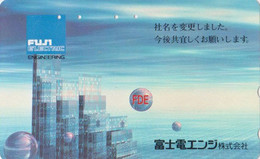 RARE Télécarte JAPON / 110-016 - Publicité FUJI ELECTRIC / FDE Engeneering - Advertising  JAPAN Phonecard 12 - Pubblicitari