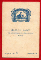 ALBUM N° 51 / MARQUES - MAISON SAJOU 74 Boulevard De Sébastopol  PARIS / DEPLIANT DE 6 PAGES DE BRODERIES AU POINT DE + - Cross Stitch
