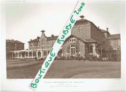 3 GRAVURES 1913 VILLEJUIF HOSPICE DEPARTEMENTAL DE VIEILLARDS PAUL BROUSSE ARCHITECTE MORIZE PHOTOGRAPHIE  BECHELE - Ile-de-France