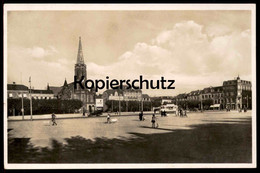 ALTE POSTKARTE SAARLAUTERN 1942 A-H-PLATZ STRASSENBAHN SAARGEBIET SAAR Cpa Postcard AK Ansichtskarte - Kreis Saarlouis