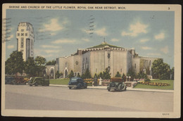 Shrine And Church 1938 Detroit Mi Michigan Postcard - Detroit