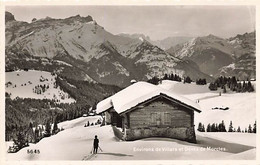 Environs De Villars Et Dents De Morcles Skieur En Hiver - Morcles