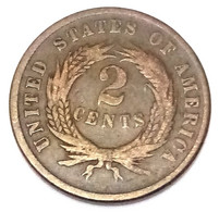 USA - 2 Cents , Shield , 1865  , KM 94 , Gomaa - 2, 3 & 20 Cents