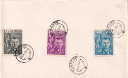 ALBANIA 1962 - Elbasan Cancel - Mi 564-566 - On Enveloppe - Albania