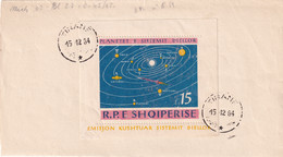 ALBANIA 1964 - Tirana Cancel - Mi Block 27 - Planets System - On Enveloppe - Albania