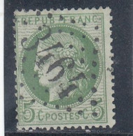 France - Année 1871/75 - N°YT 53 - Type Cérès - Oblitération Losange G.C..- 5c Vert Jaune S. Azuré - 1871-1875 Ceres