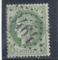 France - Année 1871/75 - N°YT 53 - Type Cérès - Oblitération Losange G.C..- 5c Vert Jaune S. Azuré - 1871-1875 Cérès