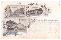 CPA Gruss Aus Wasselonne - Wasselnheim - Commerce Filiale De La Banque C. Spies - Restaurant à L'étoile - 1902 (04) - Wasselonne