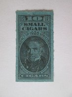 United States 10 Small Cigars 1926 Tax Revenue Stamp With Overprint - Steuermarken