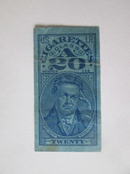 United States Class A 20 Cigarettes Tax Revenue Stamp Series 114 - Fiscale Zegels